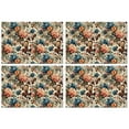 thumbnail image 1 of Pioneer Flower Floral Print Pattern Summer Placemats Table Placemats Set Of 4-Linen Kitchen Washable Placemats Table Mats 12x18 Inch Non-Slip Heat Resistant, 1 of 6