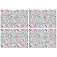 thumbnail image 1 of Pioneer Flower Floral Print Pattern Summer Placemats Table Placemats Set Of 4-Linen Kitchen Washable Placemats Table Mats 12x18 Inch Non-Slip Heat Resistant, 1 of 6