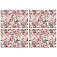 thumbnail image 1 of Pioneer Flower Floral Print Pattern Summer Placemats Table Placemats Set Of 4-Linen Kitchen Washable Placemats Table Mats 12x18 Inch Non-Slip Heat Resistant, 1 of 6