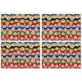 thumbnail image 1 of Pioneer Flower Floral Print Pattern Summer Placemats Table Placemats Set Of 4-Linen Kitchen Washable Placemats Table Mats 12x18 Inch Non-Slip Heat Resistant, 1 of 5