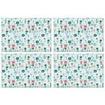thumbnail image 1 of Pioneer Flower Floral Print Pattern Summer Placemats Table Placemats Set Of 4-Linen Kitchen Washable Placemats Table Mats 12x18 Inch Non-Slip Heat Resistant, 1 of 5