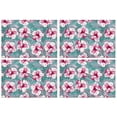 thumbnail image 1 of Pioneer Flower Floral Print Pattern Summer Placemats Table Placemats Set Of 4-Linen Kitchen Washable Placemats Table Mats 12x18 Inch Non-Slip Heat Resistant, 1 of 5