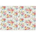 thumbnail image 1 of Pioneer Flower Floral Print Pattern Summer Placemats Table Placemats Set Of 4-Linen Kitchen Washable Placemats Table Mats 12x18 Inch Non-Slip Heat Resistant, 1 of 6
