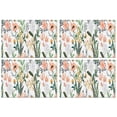 thumbnail image 1 of Pioneer Flower Floral Print Pattern Summer Placemats Table Placemats Set Of 4-Linen Kitchen Washable Placemats Table Mats 12x18 Inch Non-Slip Heat Resistant, 1 of 6