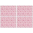 thumbnail image 1 of Pioneer Flower Floral Print Pattern Summer Placemats Table Placemats Set Of 4-Linen Kitchen Washable Placemats Table Mats 12x18 Inch Non-Slip Heat Resistant, 1 of 6