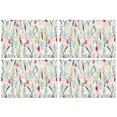 thumbnail image 1 of Pioneer Flower Floral Print Pattern Summer Placemats Table Placemats Set Of 4-Linen Kitchen Washable Placemats Table Mats 12x18 Inch Non-Slip Heat Resistant, 1 of 5