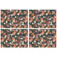 thumbnail image 1 of Pioneer Flower Floral Print Pattern Summer Placemats Table Placemats Set Of 4-Linen Kitchen Washable Placemats Table Mats 12x18 Inch Non-Slip Heat Resistant, 1 of 6