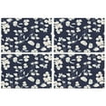 thumbnail image 1 of Pioneer Flower Floral Print Pattern Summer Placemats Table Placemats Set Of 4-Linen Kitchen Washable Placemats Table Mats 12x18 Inch Non-Slip Heat Resistant, 1 of 6
