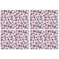 thumbnail image 1 of Pioneer Flower Floral Print Pattern Summer Placemats Table Placemats Set Of 4-Linen Kitchen Washable Placemats Table Mats 12x18 Inch Non-Slip Heat Resistant, 1 of 5