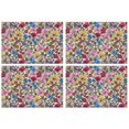 thumbnail image 1 of Pioneer Flower Floral Print Pattern Summer Placemats Table Placemats Set Of 4-Linen Kitchen Washable Placemats Table Mats 12x18 Inch Non-Slip Heat Resistant, 1 of 5