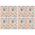 thumbnail image 1 of Pioneer Flower Floral Print Pattern Summer Placemats Table Placemats Set Of 4-Linen Kitchen Washable Placemats Table Mats 12x18 Inch Non-Slip Heat Resistant, 1 of 6