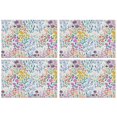 thumbnail image 1 of Pioneer Flower Floral Print Pattern Summer Placemats Table Placemats Set Of 4-Linen Kitchen Washable Placemats Table Mats 12x18 Inch Non-Slip Heat Resistant, 1 of 6