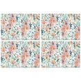 thumbnail image 1 of Pioneer Flower Floral Print Pattern Summer Placemats Table Placemats Set Of 4-Linen Kitchen Washable Placemats Table Mats 12x18 Inch Non-Slip Heat Resistant, 1 of 5