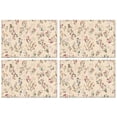thumbnail image 1 of Pioneer Flower Floral Print Pattern Summer Placemats Table Placemats Set Of 4-Linen Kitchen Washable Placemats Table Mats 12x18 Inch Non-Slip Heat Resistant, 1 of 5