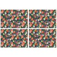 thumbnail image 1 of Pioneer Flower Floral Print Pattern Summer Placemats Table Placemats Set Of 4-Linen Kitchen Washable Placemats Table Mats 12x18 Inch Non-Slip Heat Resistant, 1 of 5