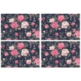 thumbnail image 1 of Pioneer Flower Floral Print Pattern Summer Placemats Table Placemats Set Of 4-Linen Kitchen Washable Placemats Table Mats 12x18 Inch Non-Slip Heat Resistant, 1 of 6
