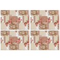 thumbnail image 1 of Pioneer Flower Floral Print Pattern Summer Placemats Table Placemats Set Of 4-Linen Kitchen Washable Placemats Table Mats 12x18 Inch Non-Slip Heat Resistant, 1 of 6