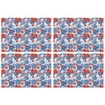 thumbnail image 1 of Pioneer Flower Floral Print Pattern Summer Placemats Table Placemats Set Of 4-Linen Kitchen Washable Placemats Table Mats 12x18 Inch Non-Slip Heat Resistant, 1 of 6