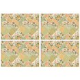 thumbnail image 1 of Pioneer Flower Floral Print Pattern Summer Placemats Table Placemats Set Of 4-Linen Kitchen Washable Placemats Table Mats 12x18 Inch Non-Slip Heat Resistant, 1 of 6