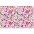 thumbnail image 1 of Pioneer Flower Floral Print Pattern Summer Placemats Table Placemats Set Of 4-Linen Kitchen Washable Placemats Table Mats 12x18 Inch Non-Slip Heat Resistant, 1 of 5