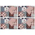 thumbnail image 1 of Pioneer Flower Floral Print Pattern Summer Placemats Table Placemats Set Of 4-Linen Kitchen Washable Placemats Table Mats 12x18 Inch Non-Slip Heat Resistant, 1 of 5