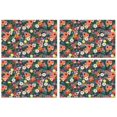 thumbnail image 1 of Pioneer Flower Floral Print Pattern Summer Placemats Table Placemats Set Of 4-Linen Kitchen Washable Placemats Table Mats 12x18 Inch Non-Slip Heat Resistant, 1 of 5
