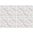 thumbnail image 1 of Pioneer Flower Floral Print Pattern Summer Placemats Table Placemats Set Of 4-Linen Kitchen Washable Placemats Table Mats 12x18 Inch Non-Slip Heat Resistant, 1 of 5