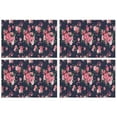 thumbnail image 1 of Pioneer Flower Floral Print Pattern Summer Placemats Table Placemats Set Of 4-Linen Kitchen Washable Placemats Table Mats 12x18 Inch Non-Slip Heat Resistant, 1 of 6