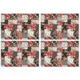 thumbnail image 1 of Pioneer Flower Floral Print Pattern Summer Placemats Table Placemats Set Of 4-Linen Kitchen Washable Placemats Table Mats 12x18 Inch Non-Slip Heat Resistant, 1 of 5