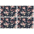 thumbnail image 1 of Pioneer Flower Floral Print Pattern Summer Placemats Table Placemats Set Of 4-Linen Kitchen Washable Placemats Table Mats 12x18 Inch Non-Slip Heat Resistant, 1 of 6