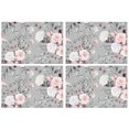 thumbnail image 1 of Pioneer Flower Floral Print Pattern Summer Placemats Table Placemats Set Of 4-Linen Kitchen Washable Placemats Table Mats 12x18 Inch Non-Slip Heat Resistant, 1 of 5