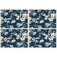 thumbnail image 1 of Pioneer Flower Floral Print Pattern Summer Placemats Table Placemats Set Of 4-Linen Kitchen Washable Placemats Table Mats 12x18 Inch Non-Slip Heat Resistant, 1 of 6