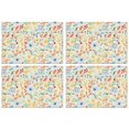 thumbnail image 1 of Pioneer Flower Floral Print Pattern Summer Placemats Table Placemats Set Of 4-Linen Kitchen Washable Placemats Table Mats 12x18 Inch Non-Slip Heat Resistant, 1 of 6
