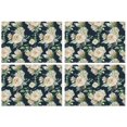 thumbnail image 1 of Pioneer Flower Floral Print Pattern Summer Placemats Table Placemats Set Of 4-Linen Kitchen Washable Placemats Table Mats 12x18 Inch Non-Slip Heat Resistant, 1 of 5