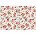thumbnail image 1 of Pioneer Flower Floral Print Pattern Summer Placemats Table Placemats Set Of 4-Linen Kitchen Washable Placemats Table Mats 12x18 Inch Non-Slip Heat Resistant, 1 of 5