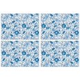 thumbnail image 1 of Pioneer Flower Floral Print Pattern Summer Placemats Table Placemats Set Of 4-Linen Kitchen Washable Placemats Table Mats 12x18 Inch Non-Slip Heat Resistant, 1 of 5