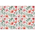 thumbnail image 1 of Pioneer Flower Floral Print Pattern Summer Placemats Table Placemats Set Of 4-Linen Kitchen Washable Placemats Table Mats 12x18 Inch Non-Slip Heat Resistant, 1 of 5