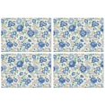 thumbnail image 1 of Pioneer Flower Floral Print Pattern Summer Placemats Table Placemats Set Of 4-Linen Kitchen Washable Placemats Table Mats 12x18 Inch Non-Slip Heat Resistant, 1 of 6