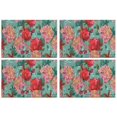 thumbnail image 1 of Pioneer Flower Floral Print Pattern Summer Placemats Table Placemats Set Of 4-Linen Kitchen Washable Placemats Table Mats 12x18 Inch Non-Slip Heat Resistant, 1 of 5