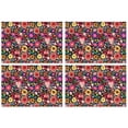 thumbnail image 1 of Pioneer Flower Floral Print Pattern Summer Placemats Table Placemats Set Of 4-Linen Kitchen Washable Placemats Table Mats 12x18 Inch Non-Slip Heat Resistant, 1 of 5