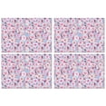 thumbnail image 1 of Pioneer Flower Floral Print Pattern Summer Placemats Table Placemats Set Of 4-Linen Kitchen Washable Placemats Table Mats 12x18 Inch Non-Slip Heat Resistant, 1 of 6