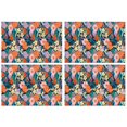 thumbnail image 1 of Pioneer Flower Floral Print Pattern Summer Placemats Table Placemats Set Of 4-Linen Kitchen Washable Placemats Table Mats 12x18 Inch Non-Slip Heat Resistant, 1 of 5