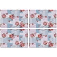 thumbnail image 1 of Pioneer Flower Floral Print Pattern Summer Placemats Table Placemats Set Of 4-Linen Kitchen Washable Placemats Table Mats 12x18 Inch Non-Slip Heat Resistant, 1 of 6