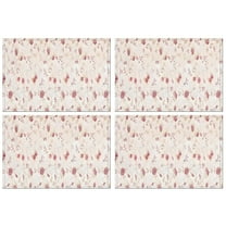 Pioneer Flower Floral Print Pattern Summer Placemats Table Placemats Set Of 4-Linen Kitchen Washable Placemats Table Mats 12x18 Inch Non-Slip Heat Resistant