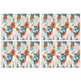 thumbnail image 1 of Pioneer Flower Floral Print Pattern Summer Placemats Table Placemats Set Of 4-Linen Kitchen Washable Placemats Table Mats 12x18 Inch Non-Slip Heat Resistant, 1 of 5