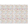 thumbnail image 1 of Pioneer Flower Floral Print Pattern Summer Placemats Table Placemats Set Of 4-Linen Kitchen Washable Placemats Table Mats 12x18 Inch Non-Slip Heat Resistant, 1 of 6