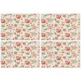 thumbnail image 1 of Pioneer Flower Floral Print Pattern Summer Placemats Table Placemats Set Of 4-Linen Kitchen Washable Placemats Table Mats 12x18 Inch Non-Slip Heat Resistant, 1 of 6