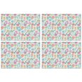 thumbnail image 1 of Pioneer Flower Floral Print Pattern Summer Placemats Table Placemats Set Of 4-Linen Kitchen Washable Placemats Table Mats 12x18 Inch Non-Slip Heat Resistant, 1 of 5