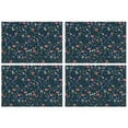 thumbnail image 1 of Pioneer Flower Floral Print Pattern Summer Placemats Table Placemats Set Of 4-Linen Kitchen Washable Placemats Table Mats 12x18 Inch Non-Slip Heat Resistant, 1 of 5