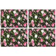 thumbnail image 1 of Pioneer Flower Floral Print Pattern Summer Placemats Table Placemats Set Of 4-Linen Kitchen Washable Placemats Table Mats 12x18 Inch Non-Slip Heat Resistant, 1 of 5